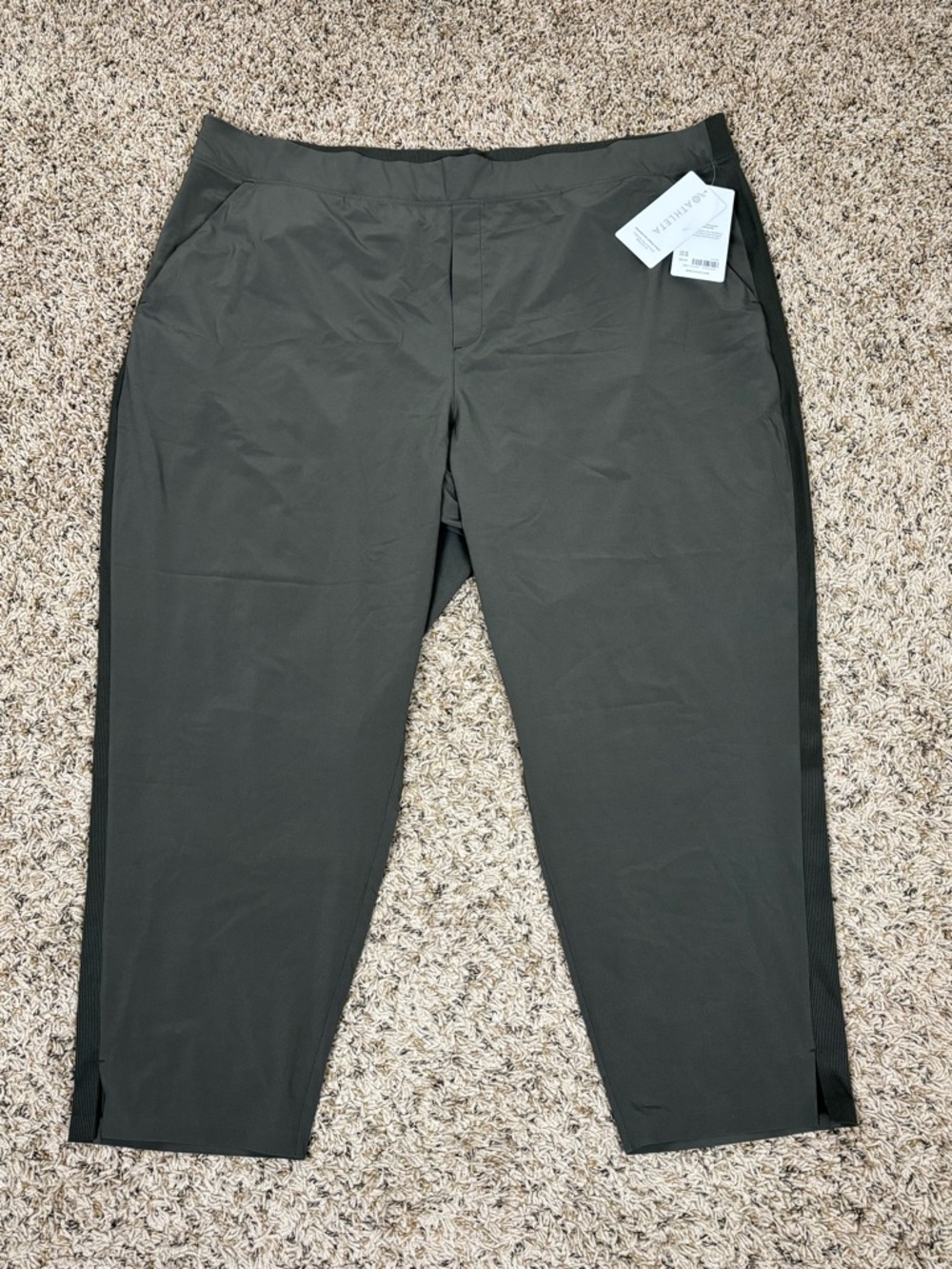 Athleta Pants Womens Plus 26 Green Brooklyn Ankle Gym Walking Training Lounge